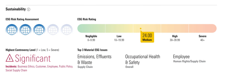 ESG risk score